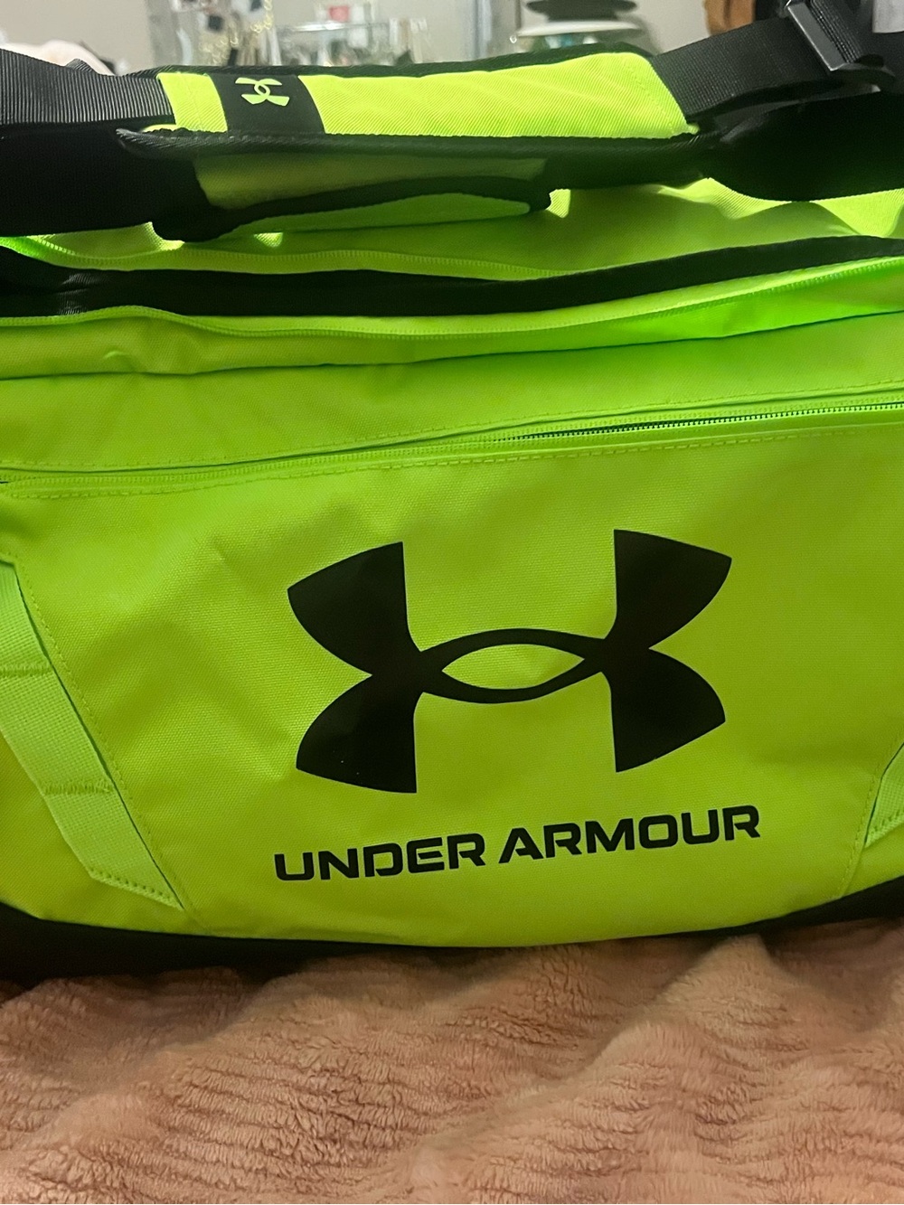 Under Armour Neon Green Duffel Bag – Men’s Sports Travel Bag
